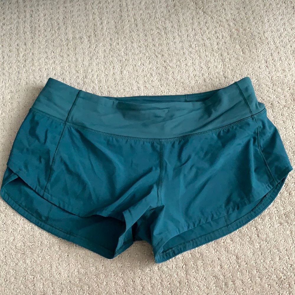 Lululemon speed up short 6 turquoise